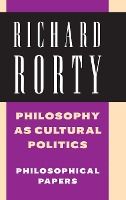 Portada de Philosophy as Cultural Politics