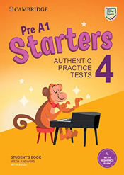 Portada de Pre A1 Starters 4. Practice Tests with Answers, Audio and Resource Bank