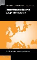 Portada de Precontractual Liability in European Private Law
