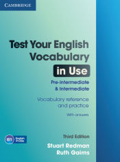 Portada de Test Your English Vocabulary in Use: Pre-Intermediate and Intermediate with Answers