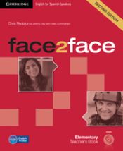 Portada de face2face for Spanish Speakers Elementary Teacher's Book with DVD-ROM 2nd Edition