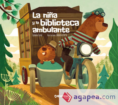 La niña y la biblioteca ambulante