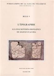 Portada de Belo V. L'épigraphie