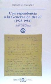 Portada de Correspondencia a la Generación del 27 (1928-1984)