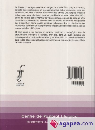 Liturgia y vida espiritual Liturgia y vida espiritual