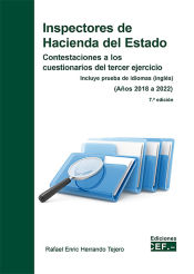 Portada de Inspectores de Hacienda del Estado Contestaciones a los cuestionarios del tercer ejercicio. Incluye prueba de idiomas (inglés). (Años 2018 a 2022)