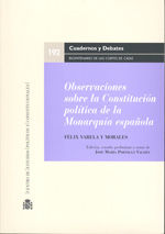 Portada de Observaciones sobre la Constitución política de la Monarquía española