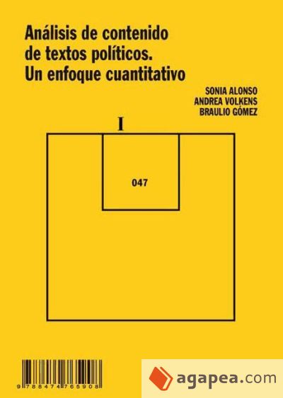 Análisis de contenido de textos políticos. Un enfoque cuantitativo