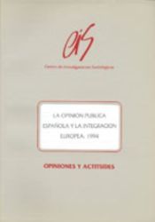 Portada de La opinión pública Española y la integración europea