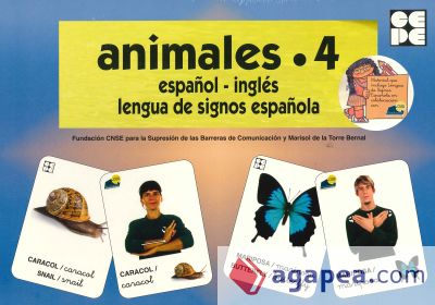 Animales 4, Español - Inglés. Lengua de signos española