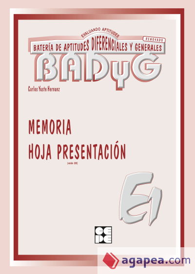 Badyg E1. Hoja de memoria