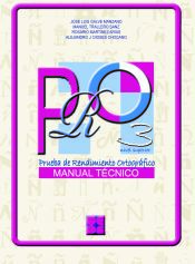 Portada de PRO 3. Prueba de Rendimiento Ortogr&aacute;fico. Manual
