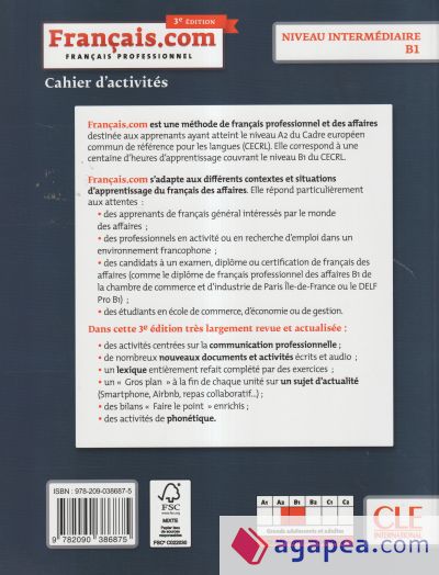 Fran?ais.com - Niveau interm?diaire / B1 - Cahier d'acitivit?s - 3?me ?dition