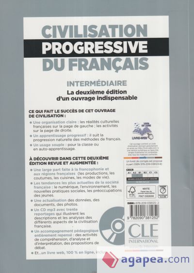 Civilisation progressive du français - Niveau intermédiaire - Livre + CD - 2ème édition