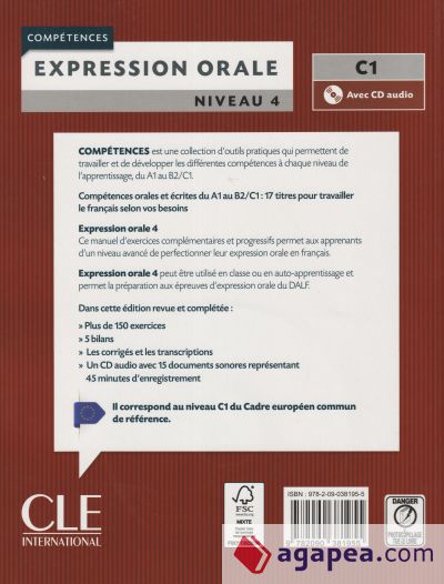 EXPRESSION ORALE 4 - NIVEAU C1- LIVRE + CD - 2EME EDITION - MICHELE ...