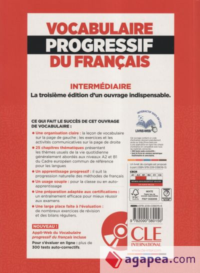 VOCABULAIRE PROGRESSIF DU FRANCAIS - NIVEAU INTERMEDIAIRE - 3EME ...