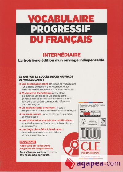 Vocabulaire progressif du français - Niveau intermédiaire - Corrigés - 3ème édition