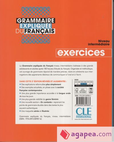 Grammaire expliquée du français - Niveau intermédiaire (B1-B2) - Cahier d'exercices 2º édition