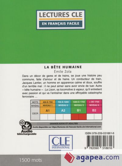 La bête humaine - Niveau 3/B1 Livre + Audio téléchargeable