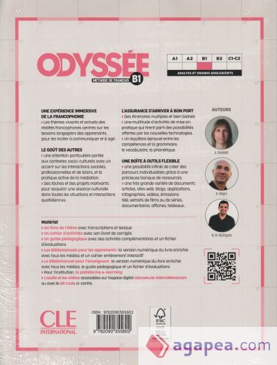 Odyssée - Lívre de l'élève + Audio en ligne - Niveau B1 Odyssée - Lívre de l'élève + Audio en ligne - Niveau B1