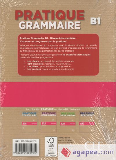 PRATIQUE GRAMMAIRE B1 - LIVRE + CORRIGES - GIOVANNA TEMPESTA ...