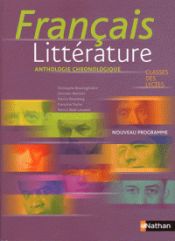 Portada de Français littérature: Anthologie chronologique