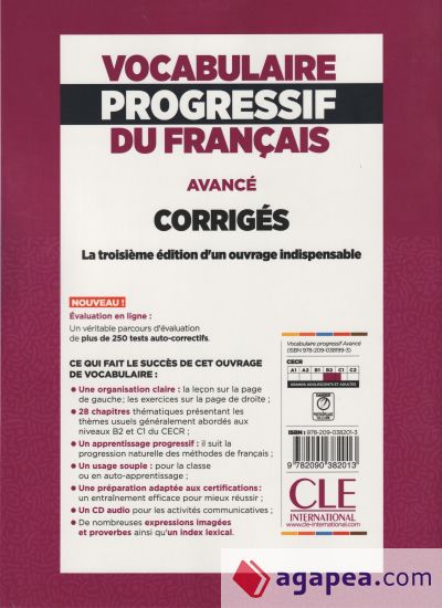 Vocabulaire progressif du francais avec 390 exercises - Avance (B2-C1.1). Corri