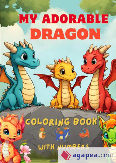 My adorable dragon coloring book with numbers