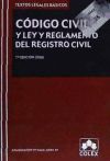 Código Civil y Ley y reglamento del registro civil, 7ª