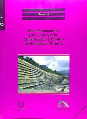 Portada de Recomendaciones para el proyecto, construcción y control de anclajes al terreno