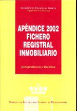 Portada de Apéndice 2002 del Fichero registral inmobiliario