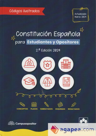 Constitución española para estudiantes y opositores