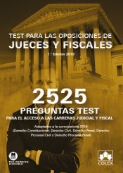 Portada de 2525 preguntas Test. Oposiciones de jueces y fiscales