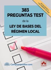 Portada de 383 preguntas test de la Ley de Bases del Régimen Local