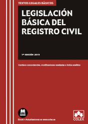 Portada de Legislación Básica del Registro Civil