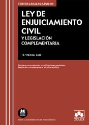 Portada de Ley de Enjuiciamiento Civil y Legislación complementaria: Contiene concordancias, modificaciones resaltadas, legislación complementaria e índice analítico