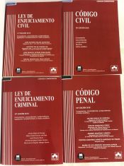 Portada de PACK 4 CÓDIGOS COMENTADOS: Código Civil, Código Penal, Ley de Enjuiciamiento Civil y Ley de Enjuiciamiento Criminal