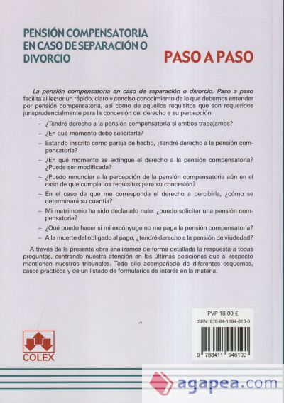 Pensión compensatoria en caso de separación o divorcio. Paso a paso