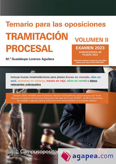 Temario para las oposiciones de Tramitación procesal 2023 (II)