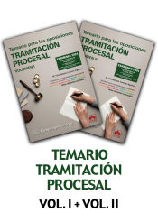 Portada de Temario para las oposiciones de Tramitación procesal 2024 (VOLUMEN I + II)