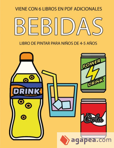 Libro de pintar para niños de 4-5 años (Bebidas)