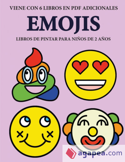 Libros de pintar para niños de 2 años (Emojis)