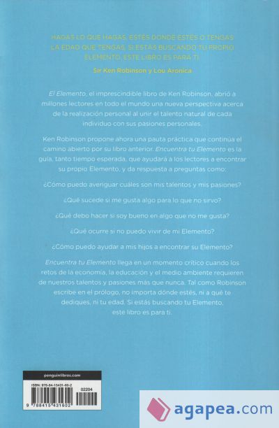 Libro del día: El Elemento, descubrir tu pasión lo cambia todo, de Ken  Robinson y ‎ Lou Aronica