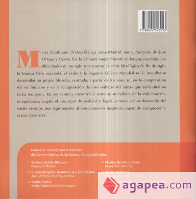 Maria Zambrano: cuaderno didáctico