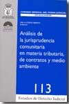 Portada de Análisis de la jurisprudencia comunitaria en materia tributaria, de contratos y medio ambiente