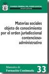 Portada de Materiales sociales objeto de conocimiento por el orden jurisdiccional contencioso-administrativo