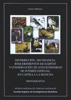 Portada de Distribución, abundancia, requerimientos de hábitat y conservación de aves esteparias de interés especial en Castilla La Mancha (Ebook)