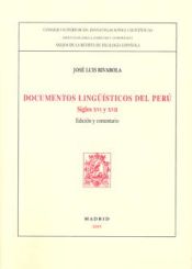 Portada de Documentos lingüísticos del Perú