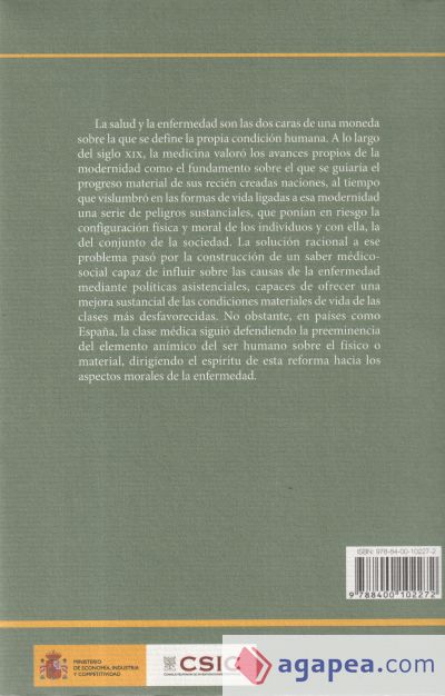 Entre materia y espíritu: modernidad y enfermedad social en la España liberal (1833-1923)