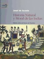 Portada de Historia natural y moral de las Indias (Ebook)